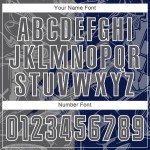 Benutzerdefinierte Graffiti Muster Stahl Grau-Navy Scratch Sublimation Fußball Uniform Jersey