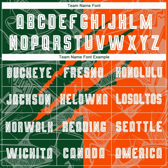 Benutzerdefinierte Graffiti Muster Grün-Orange Scratch Sublimation Fußball Uniform Jersey Benutzerdefinierte Graffiti Muster Grün-Orange Scratch Sublimation Fußball Uniform Jersey