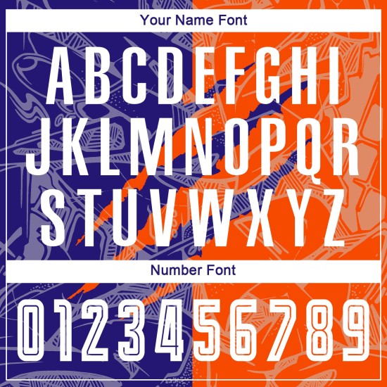 Benutzerdefinierte Graffiti Muster Dunkel Lila-Orange Scratch Sublimation Fußball Uniform Jersey Benutzerdefinierte Graffiti Muster Dunkel Lila-Orange Scratch Sublimation Fußball Uniform Jersey