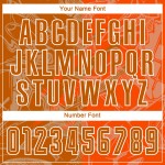 Benutzerdefinierte Graffiti Muster Texas Orange-Orange Scratch Sublimation Fußball Uniform Jersey
