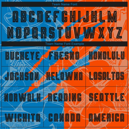 Benutzerdefinierte Graffiti Muster Schwarz Blau-Orange Scratch Sublimation Fußball Uniform Jersey