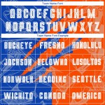 Benutzerdefinierte Graffiti Muster Thunder Blau-Orange Scratch Sublimation Fußball Uniform Jersey