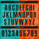 Benutzerdefinierte Graffiti Muster Schwarz Teal-Orange Scratch Sublimation Fußball Uniform Jersey