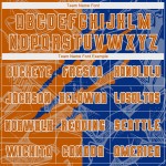 Benutzerdefinierte Graffiti Muster Texas Orange-Royal Scratch Sublimation Fußball Uniform Jersey
