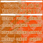 Benutzerdefinierte Graffiti Muster Texas Orange-Orange Scratch Sublimation Fußball Uniform Jersey