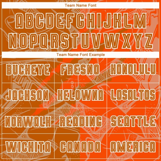 Benutzerdefinierte Graffiti Muster Texas Orange-Orange Scratch Sublimation Fußball Uniform Jersey