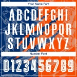 Benutzerdefinierte Graffiti Muster US Navy Blau-Orange Scratch Sublimation Fußball Uniform Jersey Benutzerdefinierte Graffiti Muster US Navy Blau-Orange Scratch Sublimation Fußball Uniform Jersey